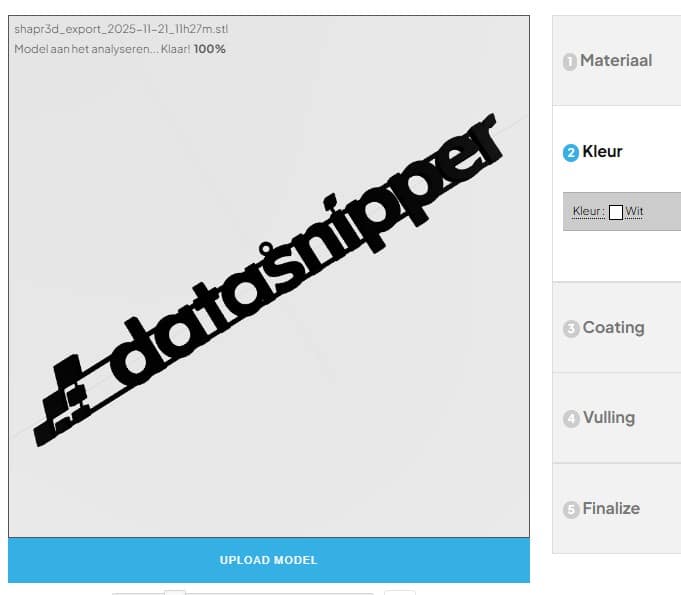 datasnipper 3d print portaal