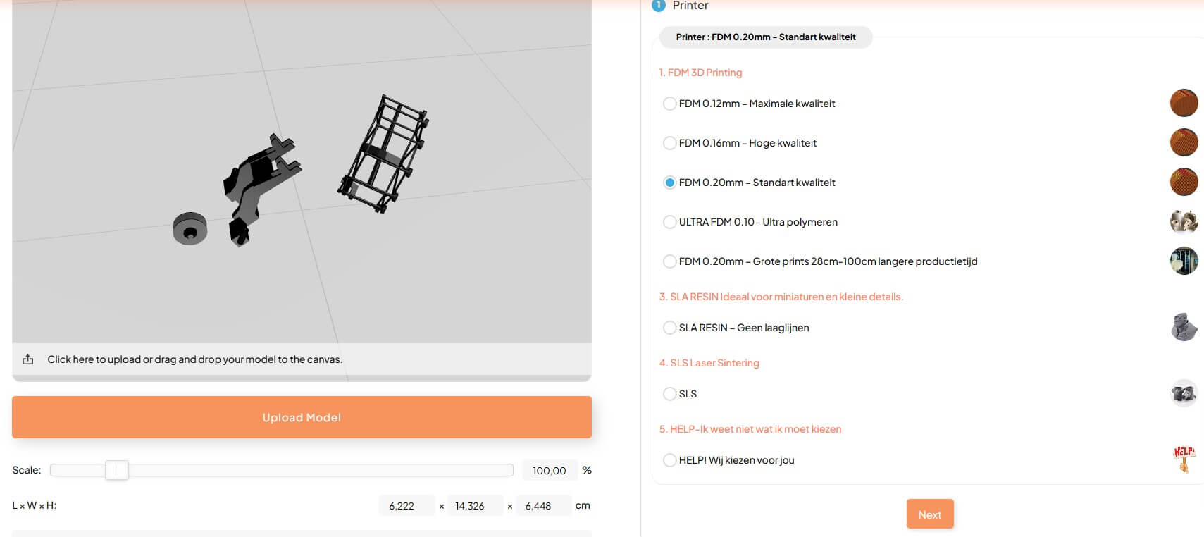 upload bestand 3d printportaal